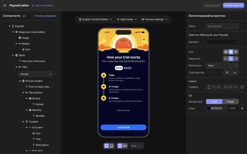 RevenueCat's Paywall – screenshot 1