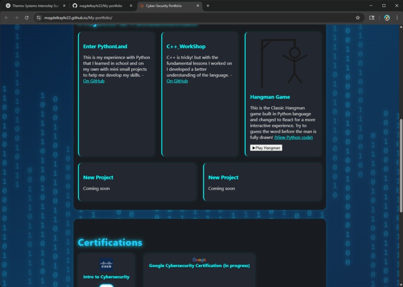 Personal-Portfolio Website – screenshot 1