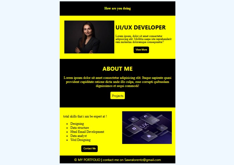 portfolio-email-template – screenshot 1