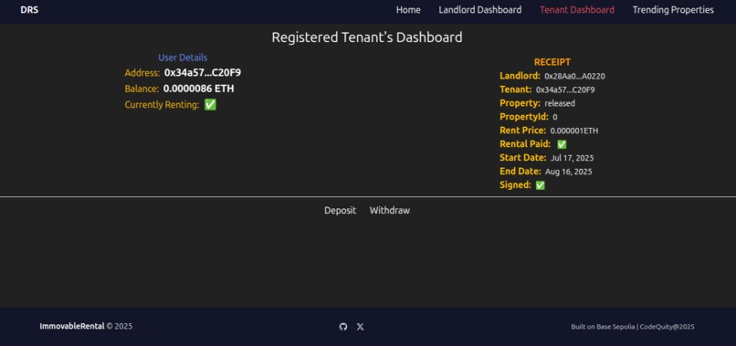 Decentralized Rental System – screenshot 3