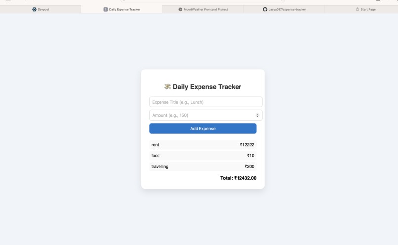Daily Expense Tracker – screenshot 2