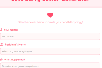Sorry Letter Generator