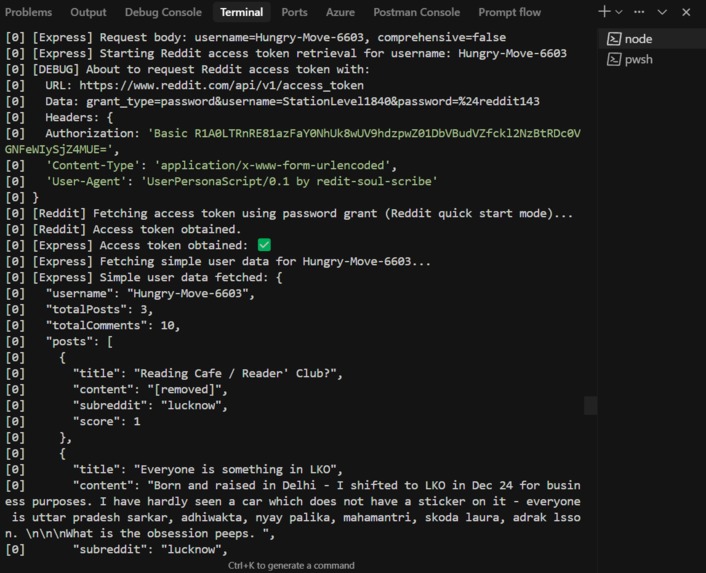 Reddit-Soul-Scribe : Reddit Persona Generator – screenshot 6