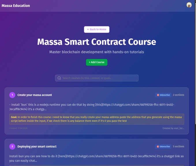 Massa Education Platform – screenshot 4