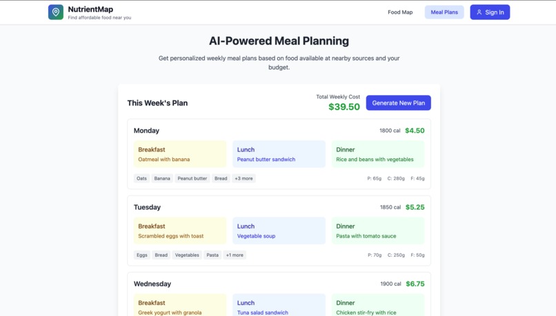 NutrientMap  – screenshot 3