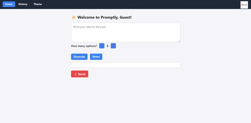 Promptly – screenshot 1