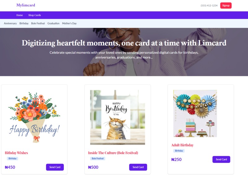 Mylimcard – screenshot 1