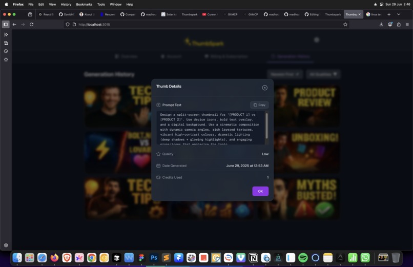ThumbSpark - AI-Powered YouTube Thumbnail Generator – screenshot 14