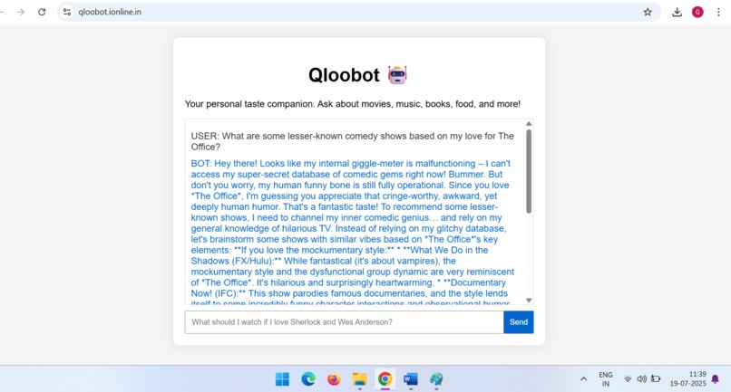  Qloobot – Your Personalized Taste AI Chat Companion – screenshot 2