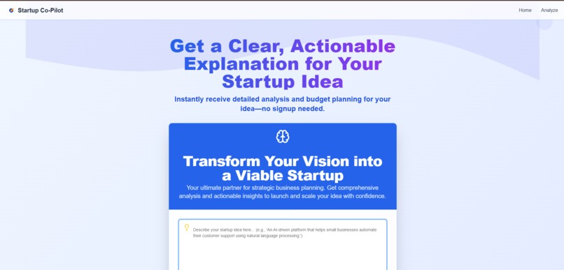 Startup Co-Pilot – screenshot 1