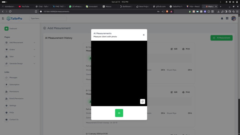 TailorPro – AI-Powered Fashion Measurement Tool – screenshot 4