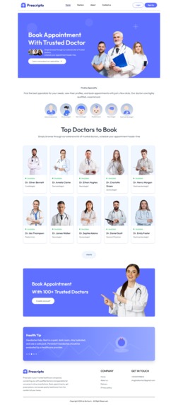 Prescripto – Secure Doctor Booking & Health Management  – screenshot 1