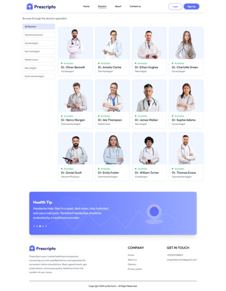 Prescripto – Secure Doctor Booking & Health Management  – screenshot 3