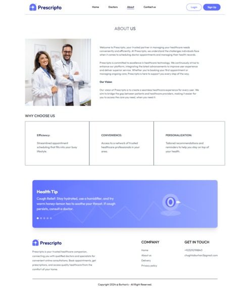 Prescripto – Secure Doctor Booking & Health Management  – screenshot 4