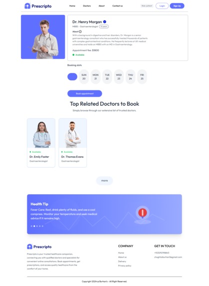 Prescripto – Secure Doctor Booking & Health Management  – screenshot 11