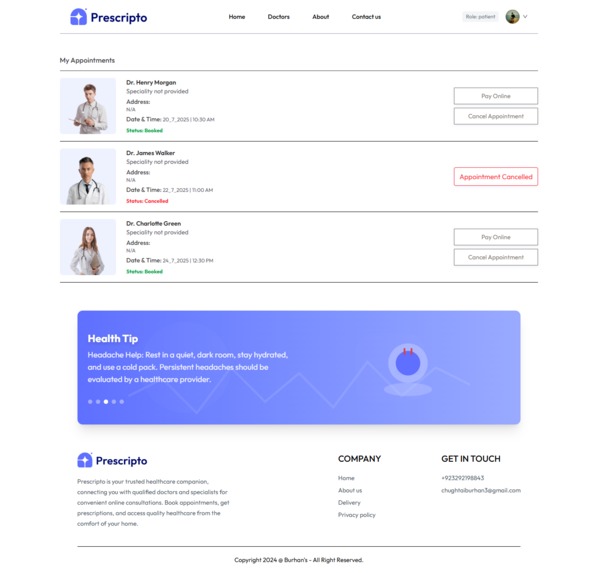 Prescripto – Secure Doctor Booking & Health Management  – screenshot 12
