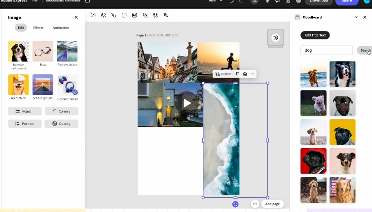 moodboard generator – screenshot 3