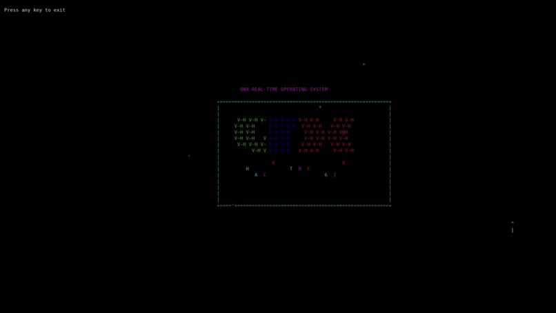 QNX ASCII Art – screenshot 2