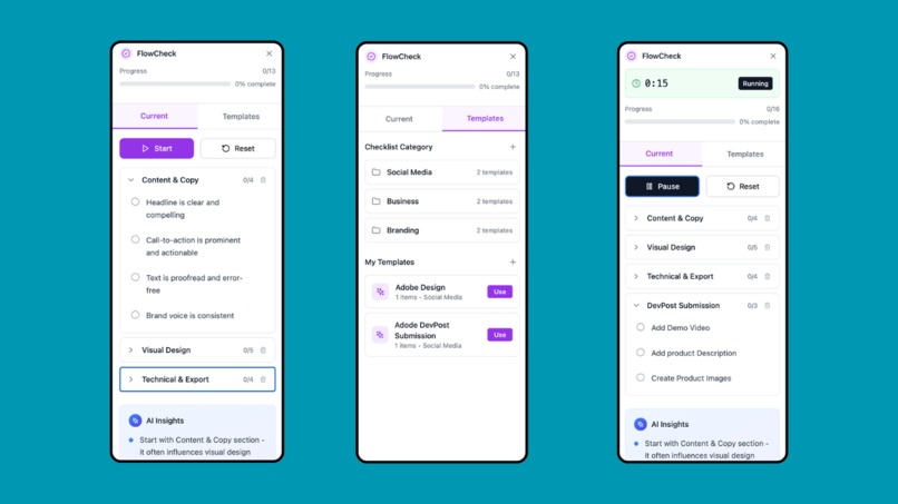 FlowCheck – screenshot 1