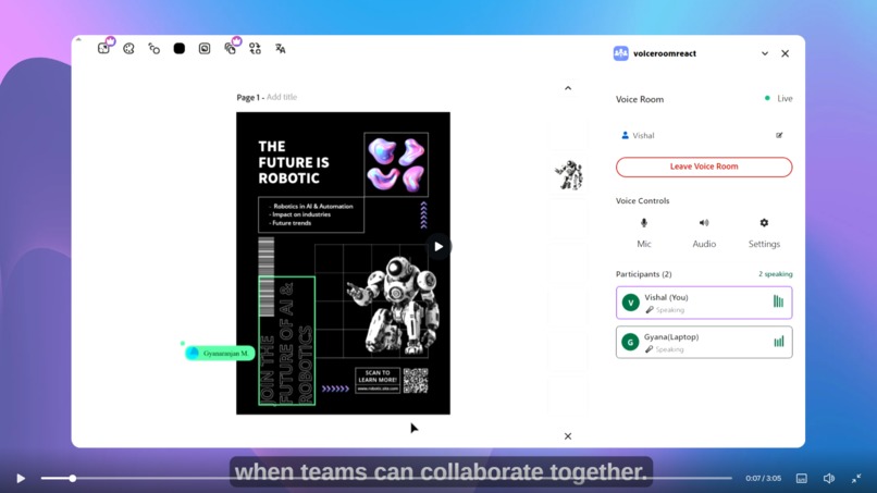  Voice Room — Realtime Voice Collaboration for Adobe Express – screenshot 3