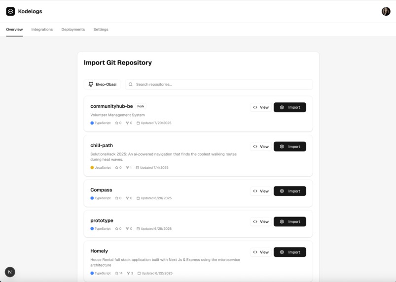 KodeLogs – screenshot 2