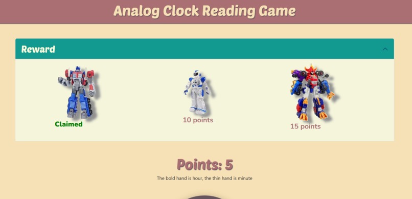 Analog Clock Reader Game For Kids – screenshot 4