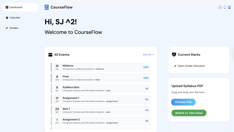 CourseFlow – screenshot 2