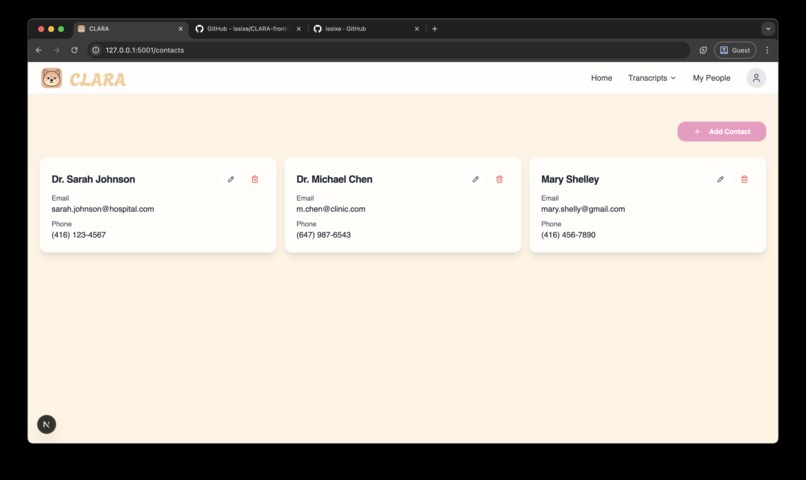 CLARA – screenshot 1