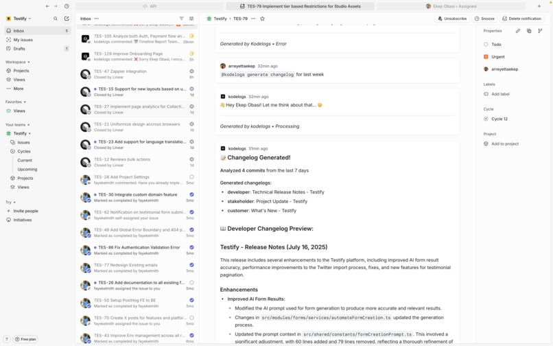 KodeLogs – screenshot 1