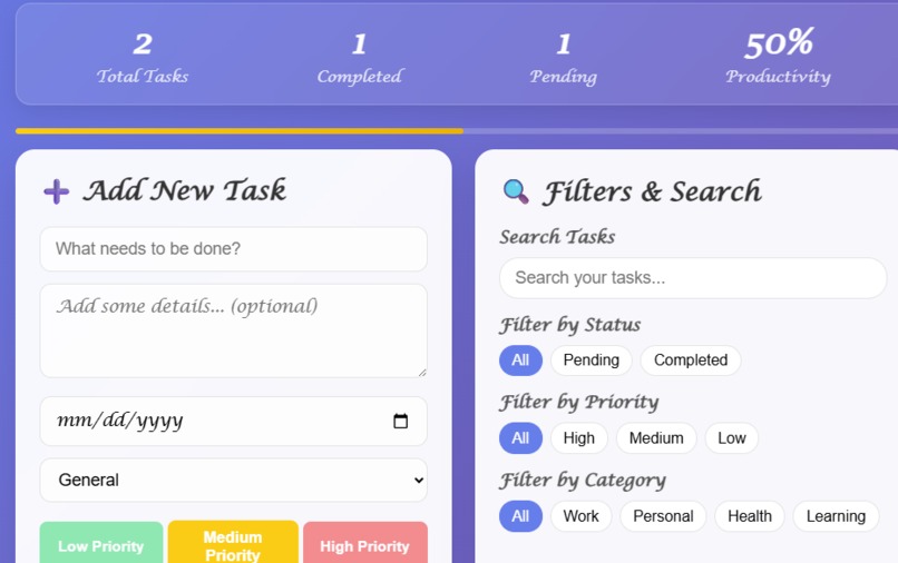 TaskFlow Pro – screenshot 1