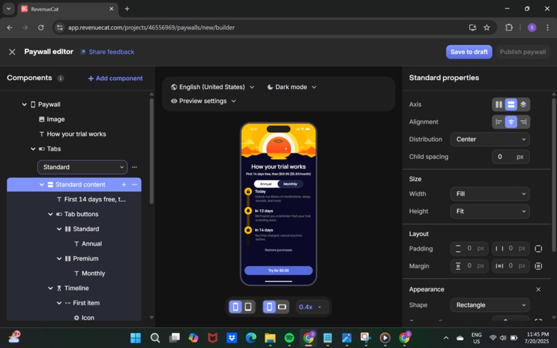 Revenuecat challenge – screenshot 1