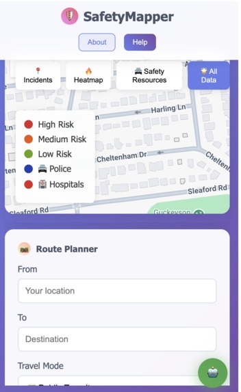 SafetyMapper - Community Safety Platform – screenshot 1