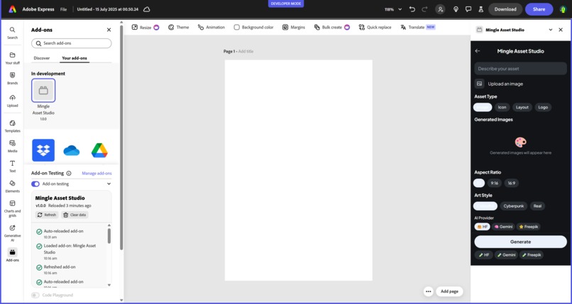 Mingle Asset Studio – screenshot 1