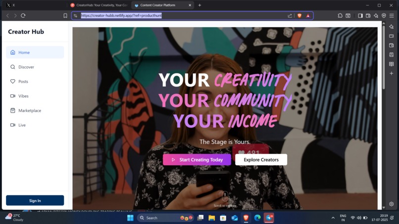 CreatorHub – screenshot 1
