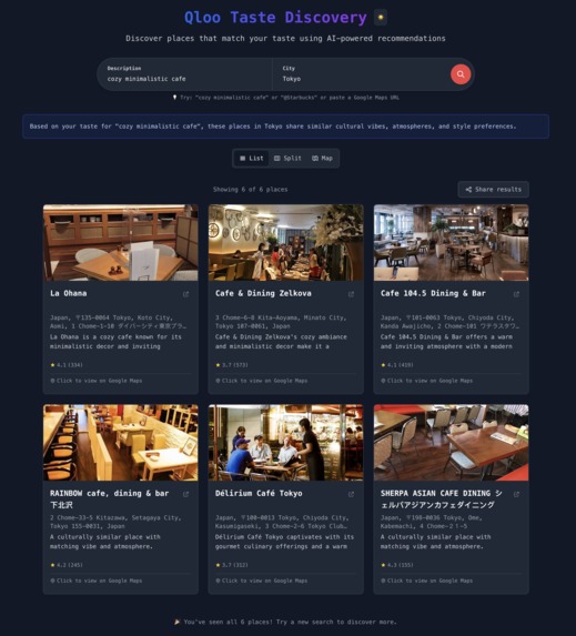 Qloo taste discovery – screenshot 2