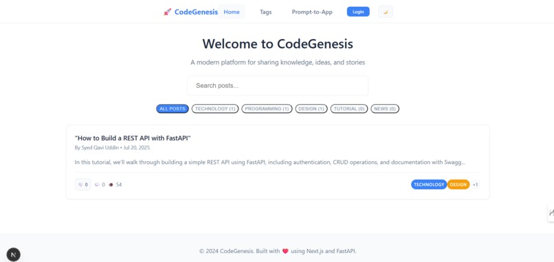 CodeGenesis – screenshot 1