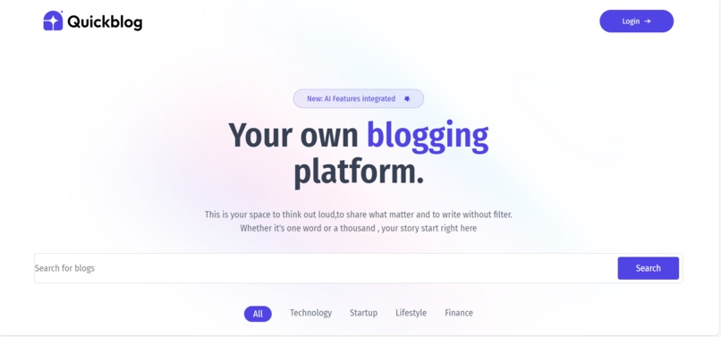 QuickBlog – screenshot 1