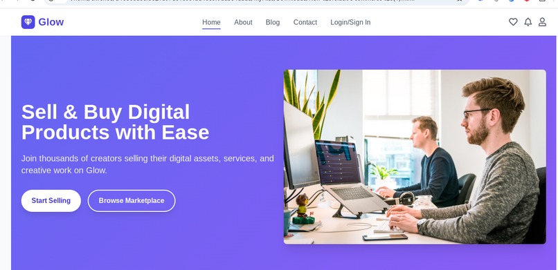 Glow Digital marketplace  – screenshot 1