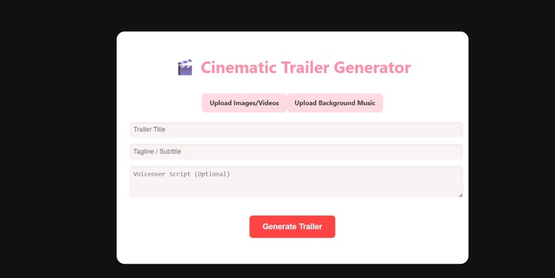 cinematic trailer maker – screenshot 1