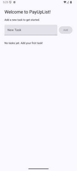 PayUpList – screenshot 1