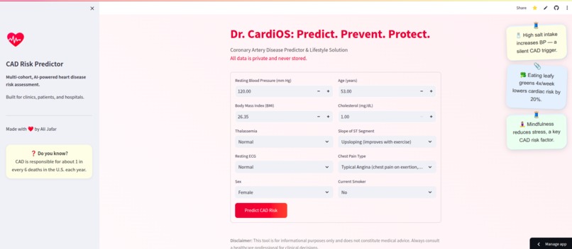 Dr. CardiOS: Predict. Prevent. Protect – screenshot 1