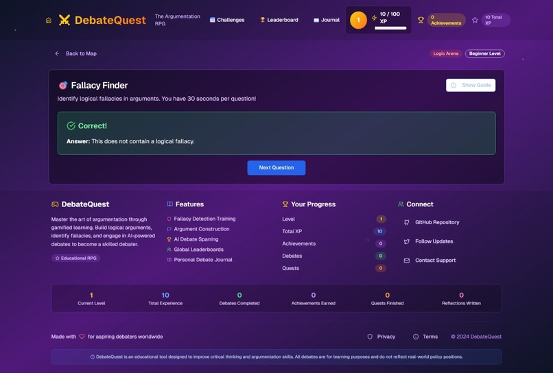 DebateQuest – screenshot 4