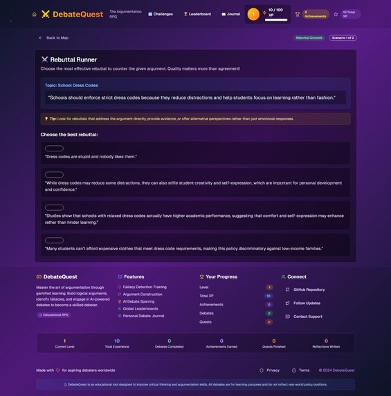 DebateQuest – screenshot 3