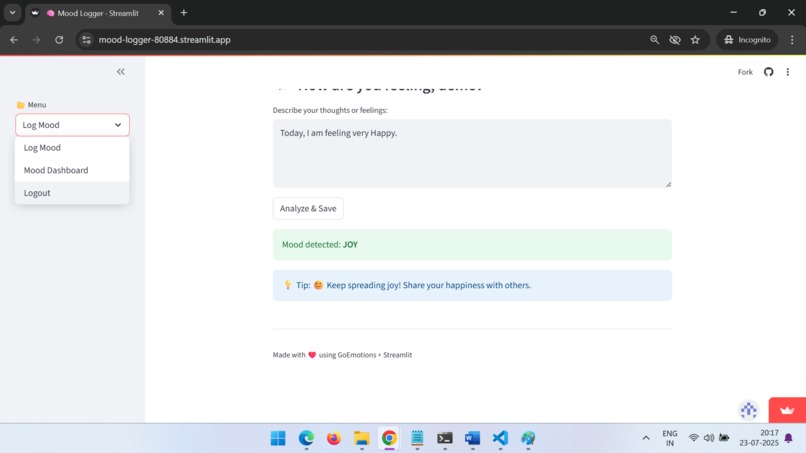 MoodLogger – Reflect & Record Your Day – screenshot 2