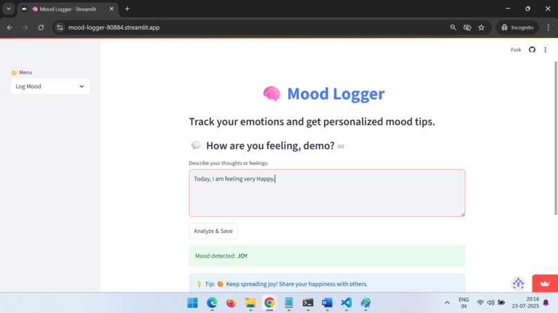 MoodLogger – Reflect & Record Your Day – screenshot 3