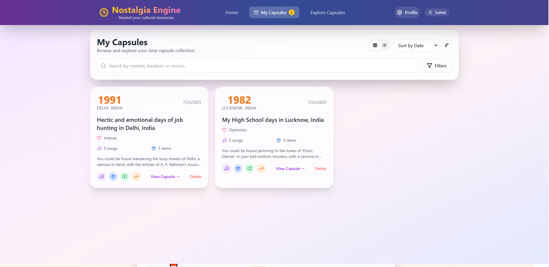 Nostalgia Engine: Travel Through Culture and Time | Devpost