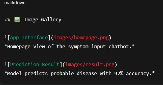 Disease Prediction From Symptoms – screenshot 1