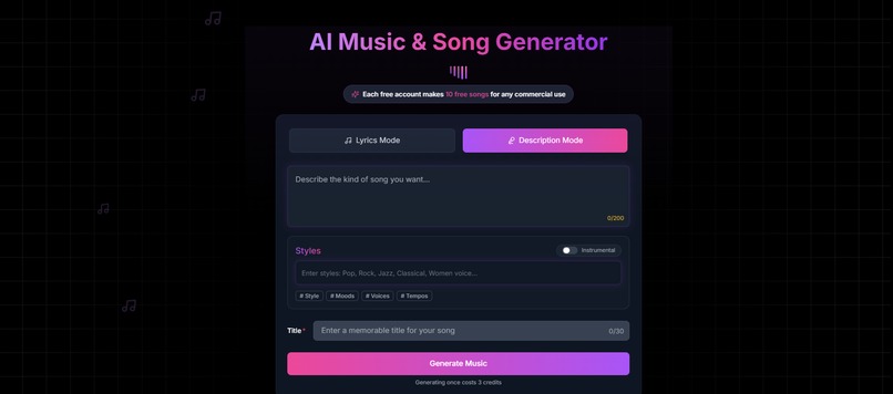 Make Song-AI Song Generator – screenshot 1