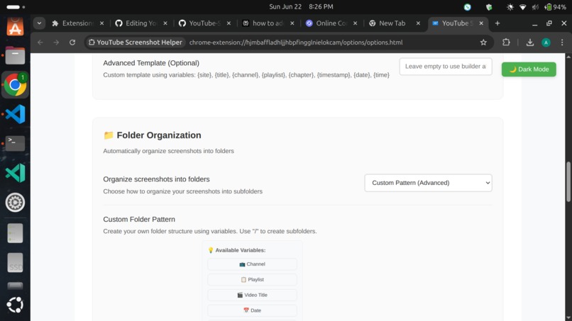 YouTube Screenshot Helper Extension – screenshot 3
