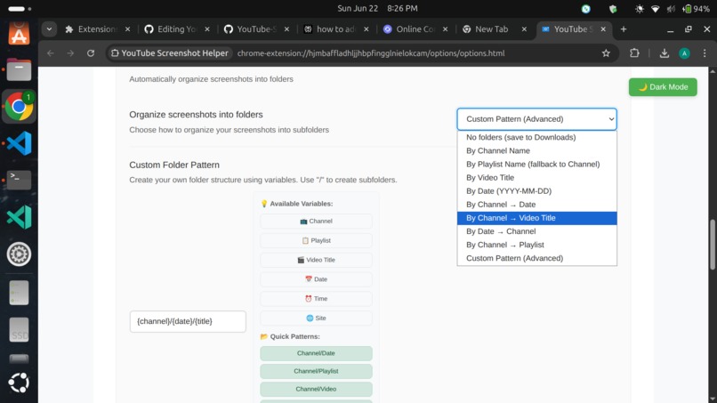 YouTube Screenshot Helper Extension – screenshot 4